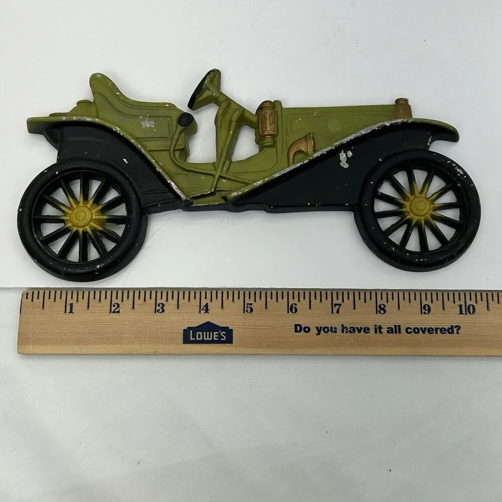 Vintage Midwest Cast Aluminum Wall Hanging Plaques Car Collectibles Set of 3
